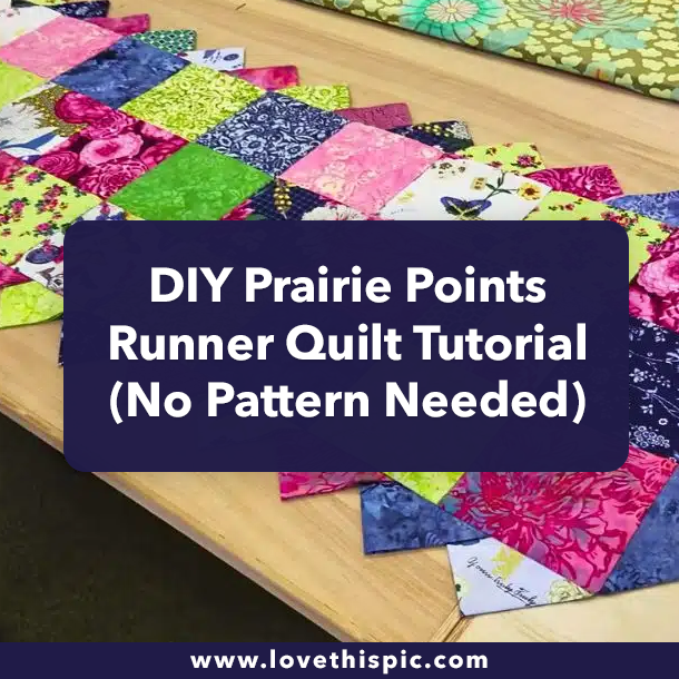 DIY Prairie Points Runner Quilt Tutorial (No Pattern Needed)