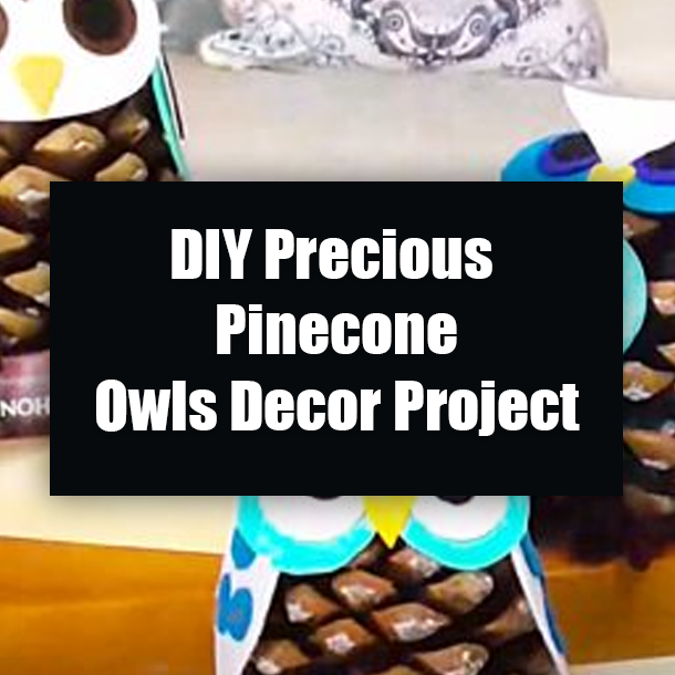 DIY Precious Pinecone Owls Decor Project