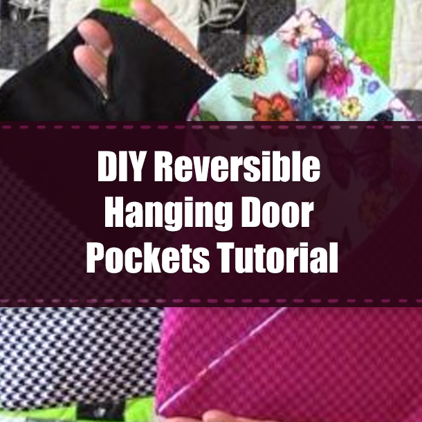 DIY Reversible Hanging Door Pockets Tutorial