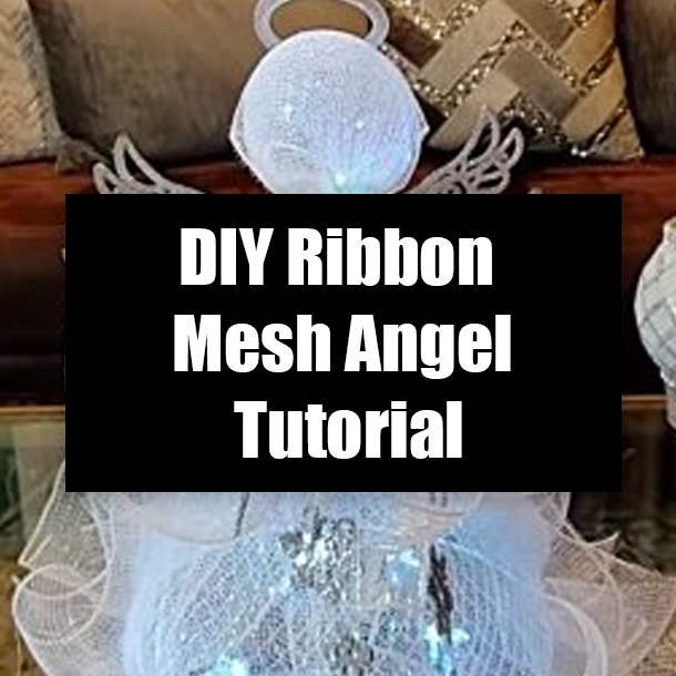 DIY Ribbon Mesh Angel Tutorial