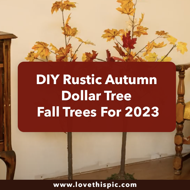 DIY Rustic Autumn Dollar Tree Fall Trees For 2023