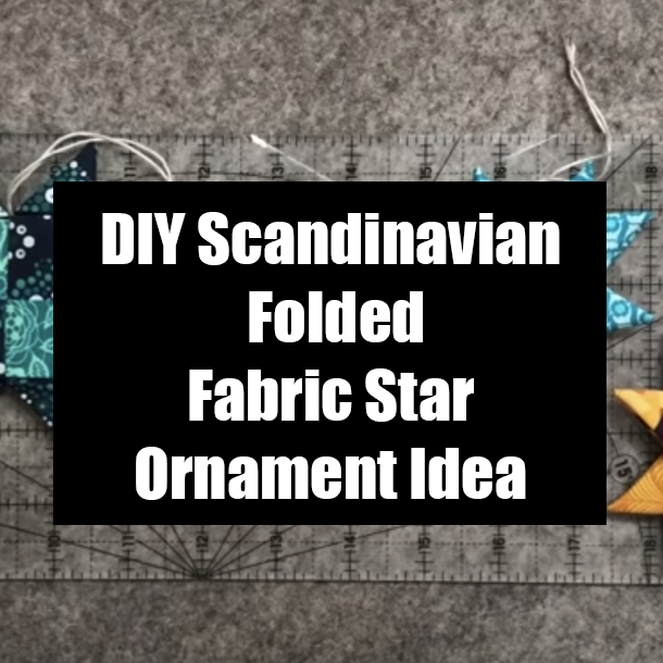 DIY Scandinavian Folded Fabric Star Ornament Idea