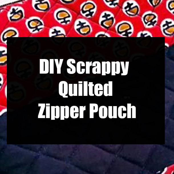DIY Scrappy Quilted Zipper Pouch