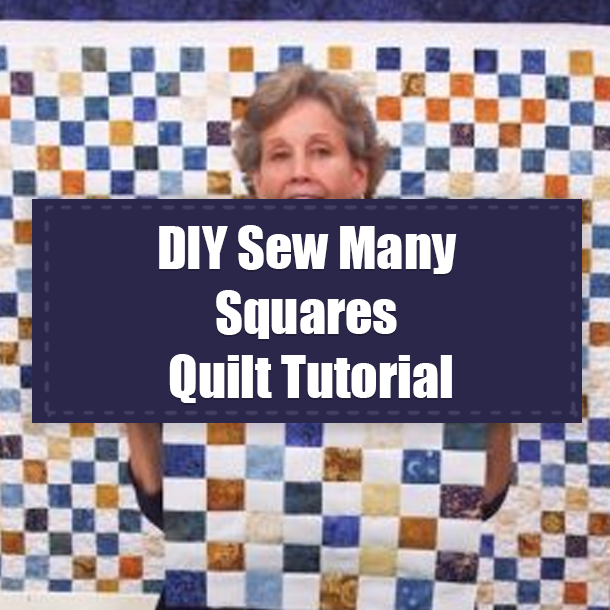 DIY Sew Many Squares Quilt Tutorial
