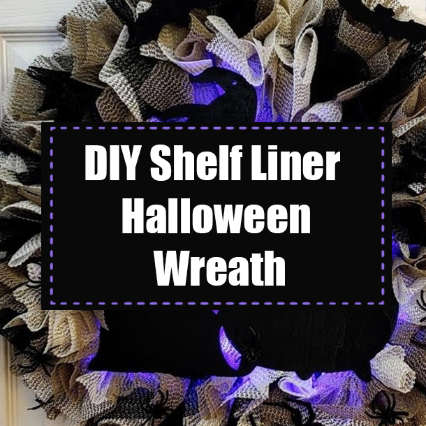 DIY Shelf Liner Halloween Wreath