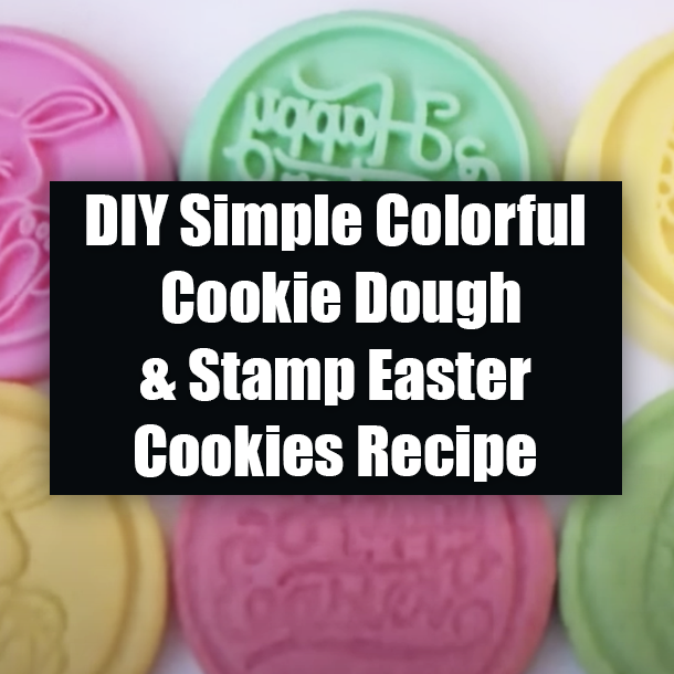 DIY Simple Colorful Cookie Dough & Stamp Easter Cookies Recipe