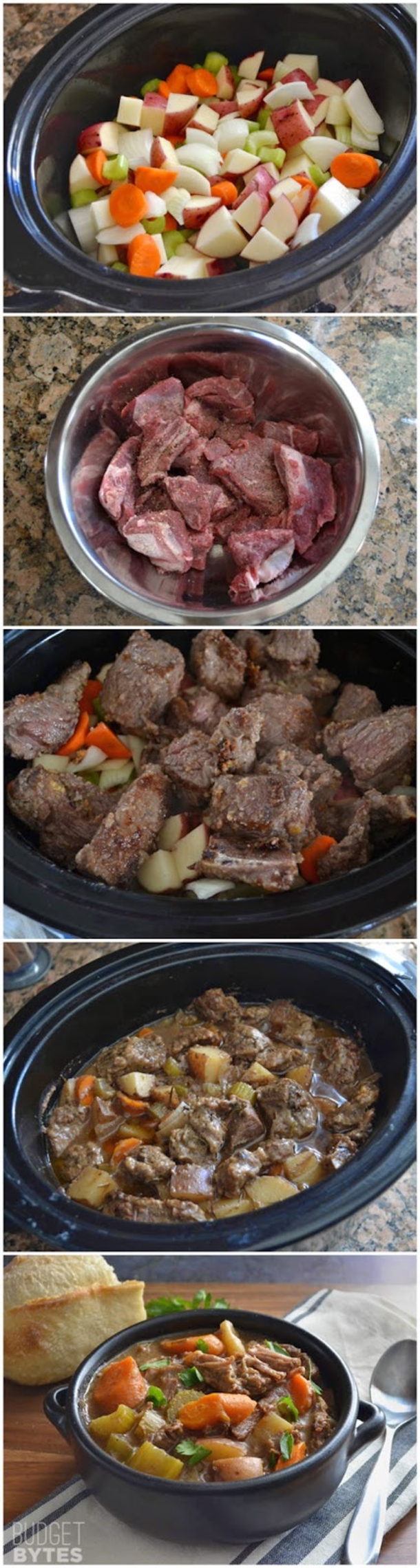 DIY Slow Cooker Rosemary Garlic Beef Stew
