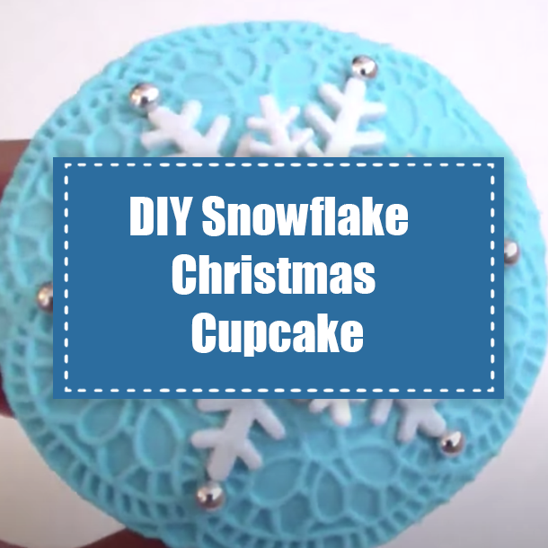 DIY Snowflake Christmas Cupcake