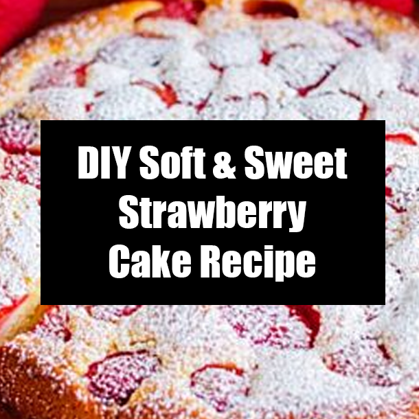 DIY Soft & Sweet Strawberry Cake Recipe