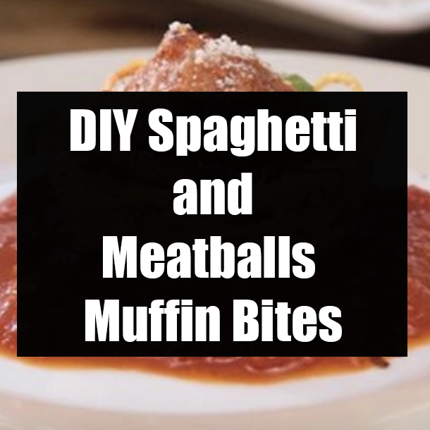 DIY Spaghetti and Meatballs Muffin Bites