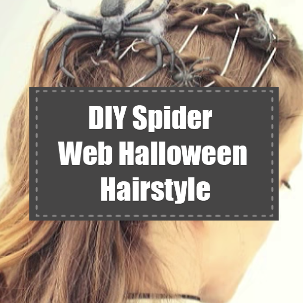 DIY Spider Web Halloween Hairstyle