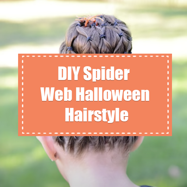 DIY Spider Web Halloween Hairstyle
