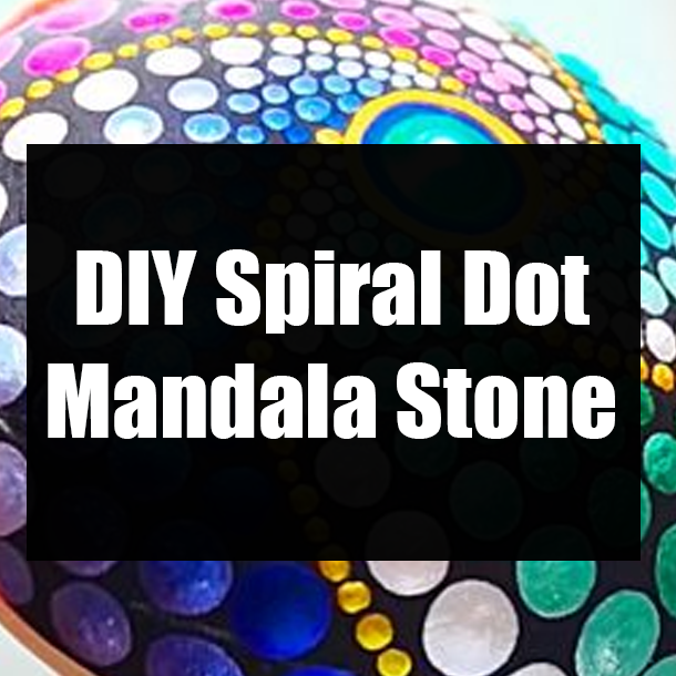 DIY Spiral Dot Mandala Stone