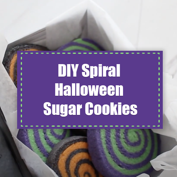 DIY Spiral Halloween Sugar Cookies