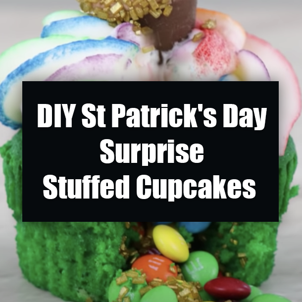 DIY St Patrick's Day Surprise Stuffed Cupcakes