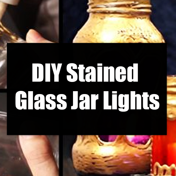 DIY Stained Glass Jar Lights