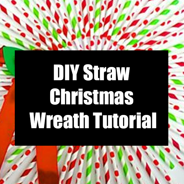 DIY Straw Christmas Wreath Tutorial