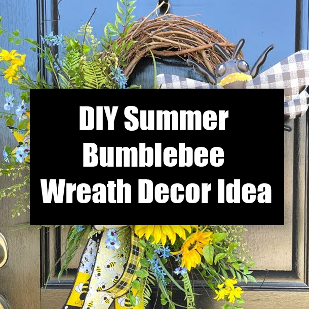 DIY Summer Bumblebee Wreath Decor Idea