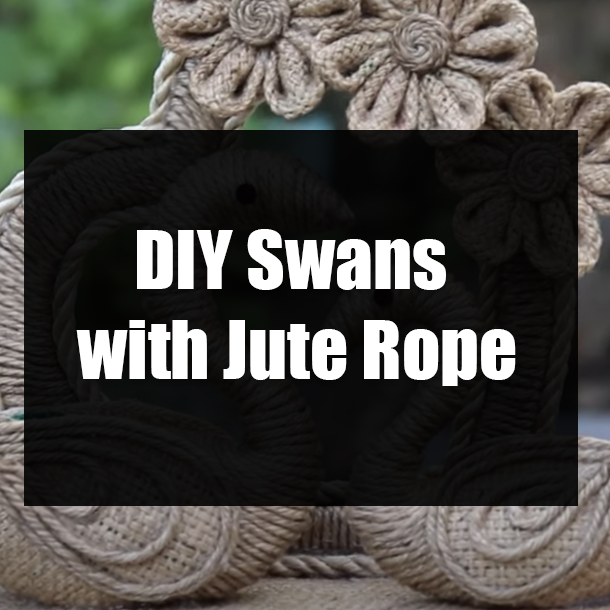 DIY Swans with Jute Rope