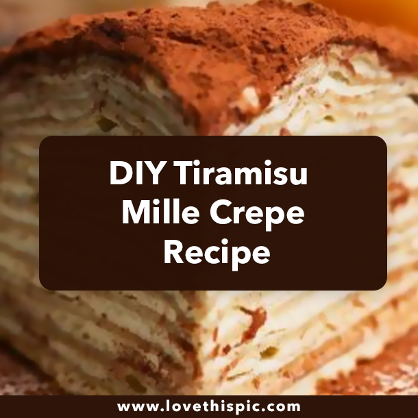 DIY Tiramisu Mille Crepe Recipe