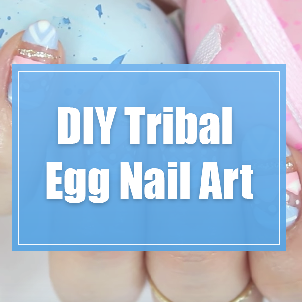 DIY Tribal Egg Nail Art