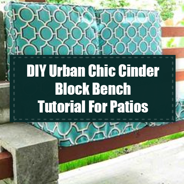 DIY Urban Chic Cinder Block Bench Tutorial For Patios