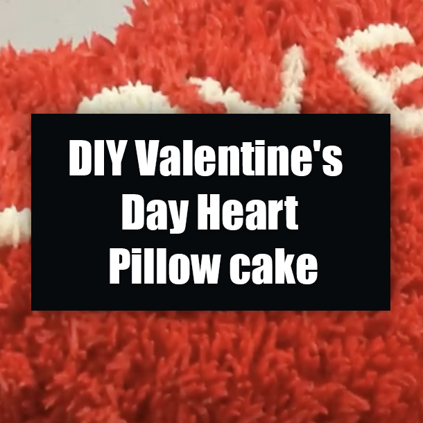 DIY Valentine's Day Heart Pillow cake