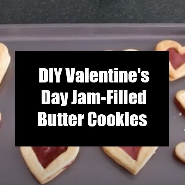 DIY Valentine's Day Jam-Filled Butter Cookies