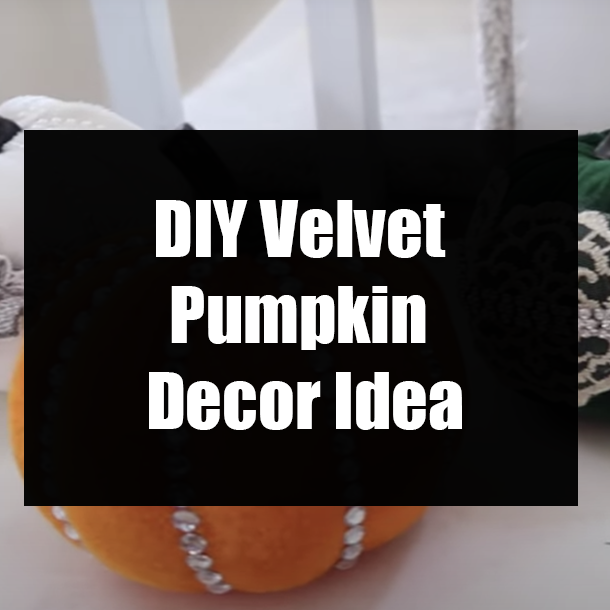 DIY Velvet Pumpkin Decor Idea