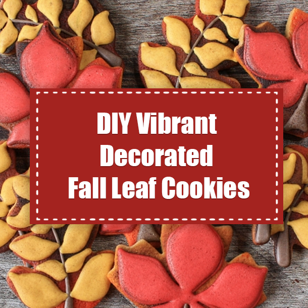 DIY Vibrant Decorated Fall Leaf Cookies