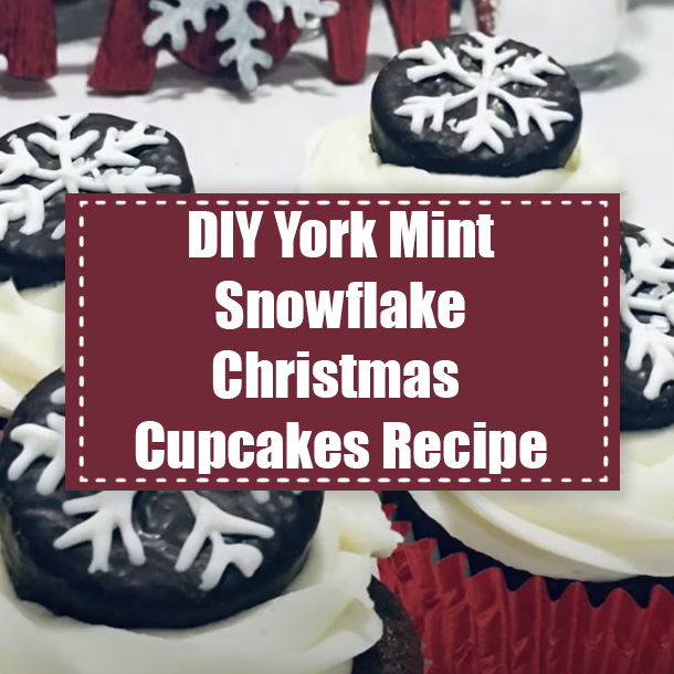 DIY York Mint Snowflake Christmas Cupcakes Recipe