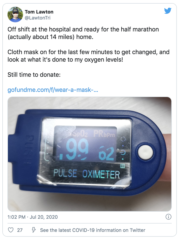 Doctor working on pandemic frontline runs 22 miles in a mask to prove they don’t affect oxygen levels - picture 3