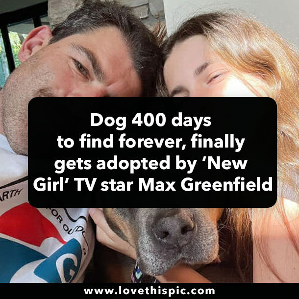 Dog 400 days to find forever, finally gets adopted by ‘New Girl’ TV star Max Greenfield
