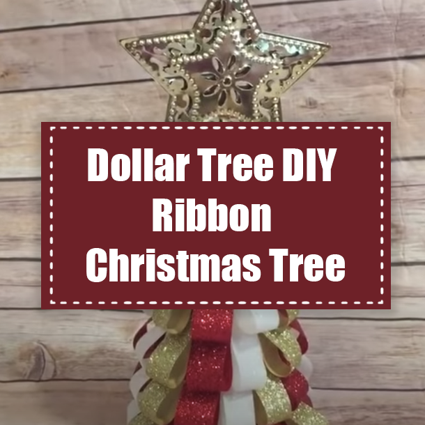 Dollar Tree DIY Ribbon Christmas Tree
