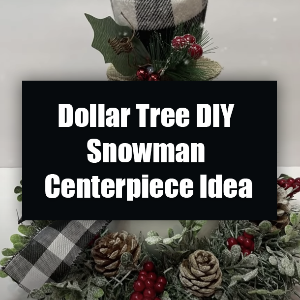 Dollar Tree DIY Snowman Centerpiece Idea