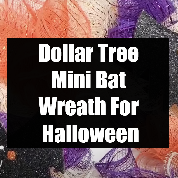 Dollar Tree Mini Bat Wreath For Halloween