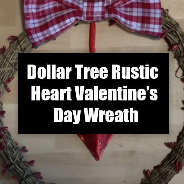 Dollar Tree Rustic Heart Valentine’s Day Wreath