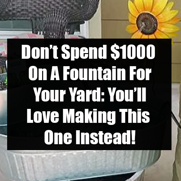Don’t Spend $1000 On A Fountain For Your Yard: You’ll Love Making This One Instead!