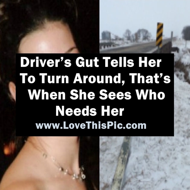 Driver’s Gut Tells Her To Turn Around, That’s When She Sees Who Needs Her