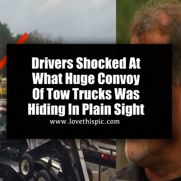 Drivers Shocked At What Huge Convoy Of Tow Trucks Was Hiding In Plain Sight