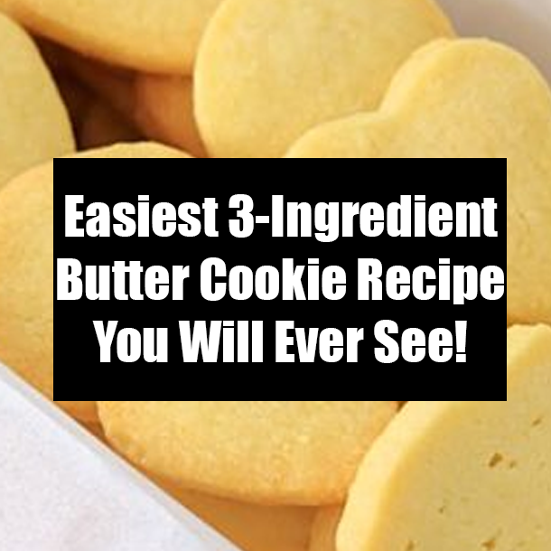 Easiest 3-Ingredient Butter Cookie Recipe You Will Ever See!