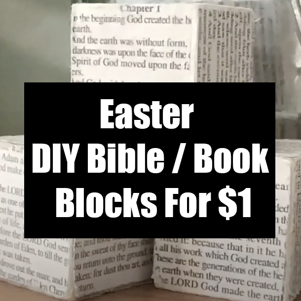 Easter DIY Bible / Book Blocks For $1