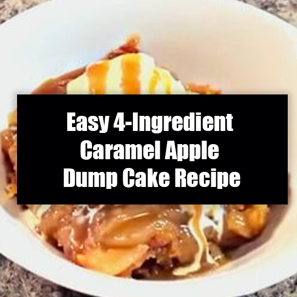 Easy 4-Ingredient Caramel Apple Dump Cake Recipe