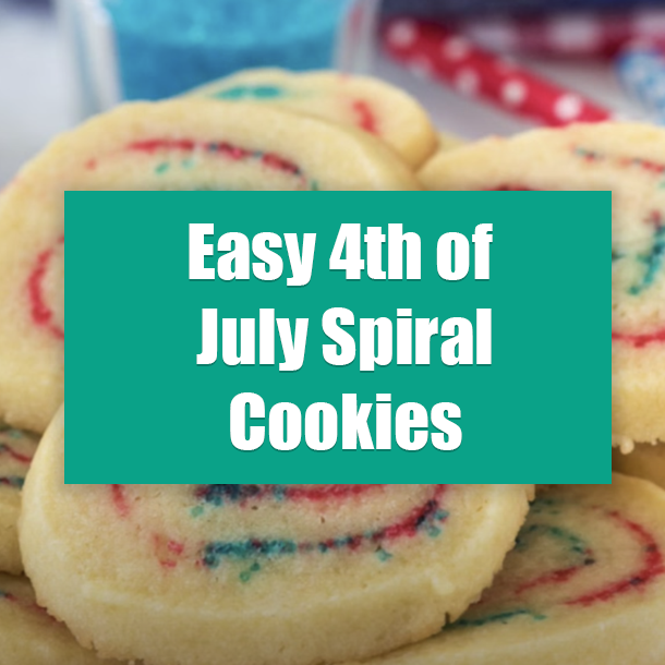 Easy 4th of July Spiral Cookies