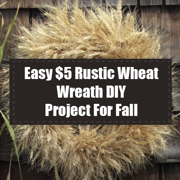 Easy $5 Rustic Wheat Wreath DIY Project For Fall