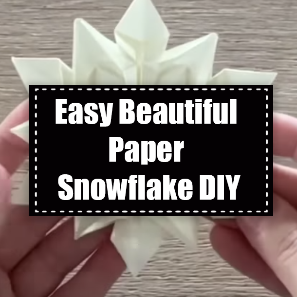 Easy Beautiful Paper Snowflake DIY