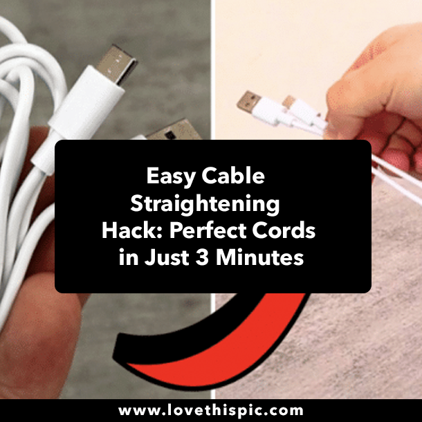 Easy Cable Straightening Hack: Perfect Cords in Just 3 Minutes