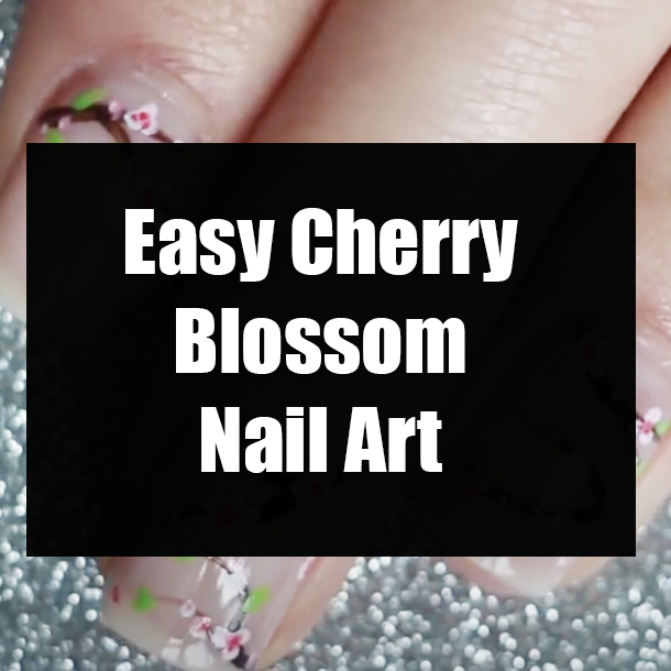 Easy Cherry Blossom Nail Art
