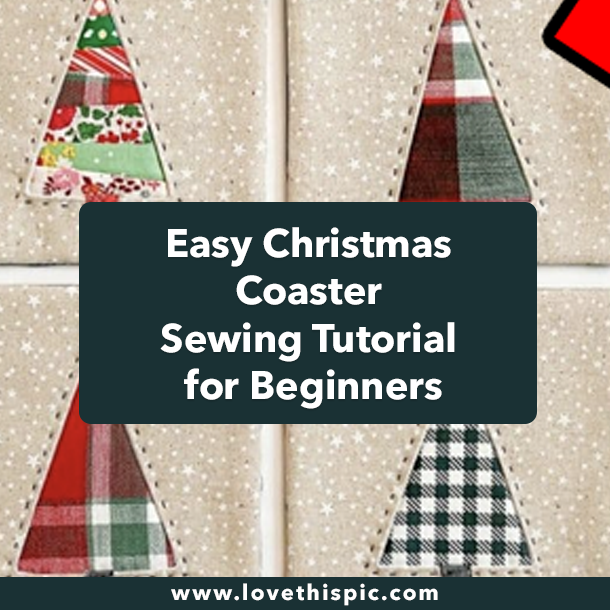 Easy Christmas Coaster Sewing Tutorial for Beginners