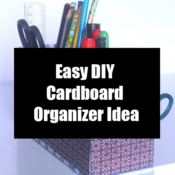 Easy DIY Cardboard Organizer Idea